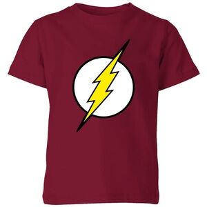 Justice League Flash Logo Mens T-Shirt - Burgundy